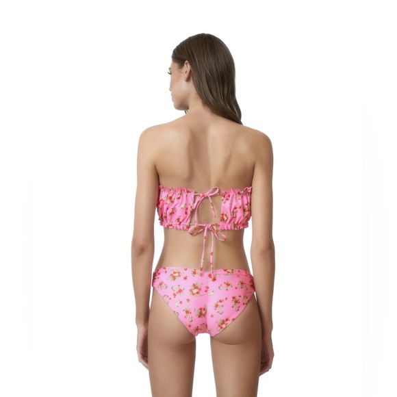 PQ Swim ~ SET ~ Strawberry Fields Remi Ruched Bandeau Top & Bottoms - Picture 2 of 10
